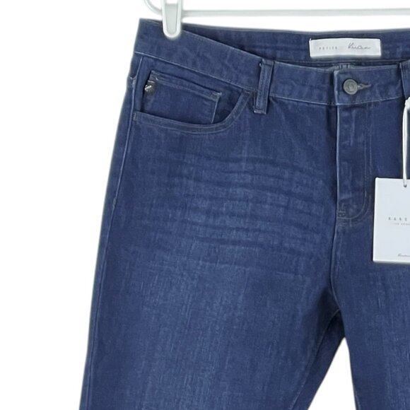 NWT Kancan Women's Blue Denim Jeans Size 11/29 Petite Flare Leg Stretch Mid Rise - Picture 5 of 14